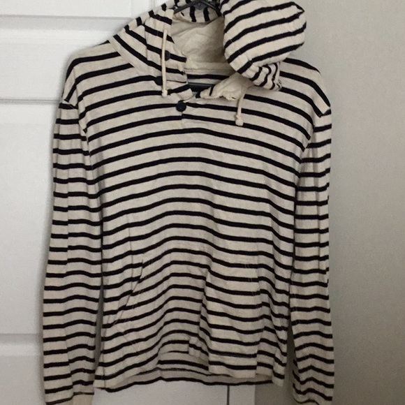 J. Crew Other - J.Crew Striped Henley Hoodie Small